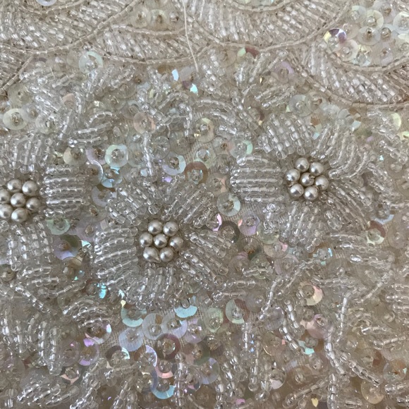 Vintage hand beaded sequin clutch - Picture 3 of 8